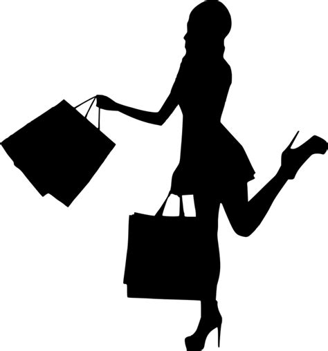Silueta Mujer Compras Gráficos Vectoriales Gratis En Pixabay