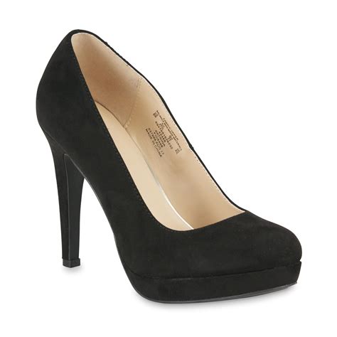 Metaphor Womens Patrina Round Toe Platform Pump Black