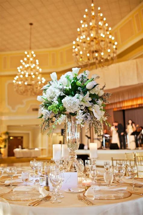 Large Tall White Floral Centerpiece Wedding Facebook