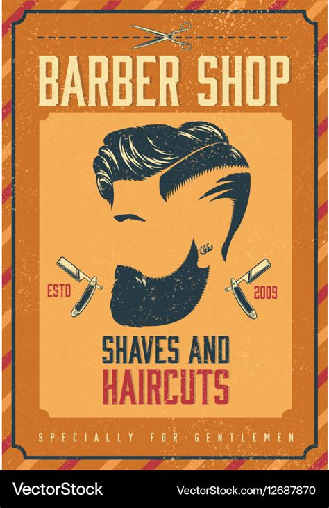 Vintage Barber Shop Haircut Posters Which Haircut Suits My Face