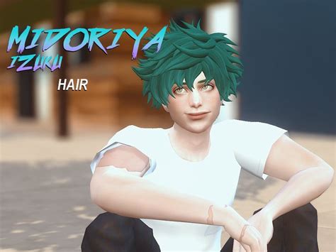 Bnha Deku Hair Drosims On Patreon In 2020 Sims 4 Hair Male Sims