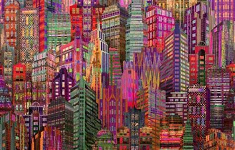 Hoffman Digital Spectrum Print Fabric Skylines Cityscape N4234 391