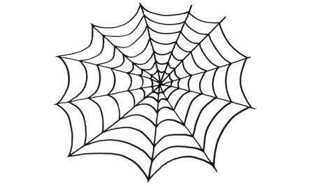 How To Draw A Spiderweb Step By Step Cobweb Drawing Tutorial Easy Peasy