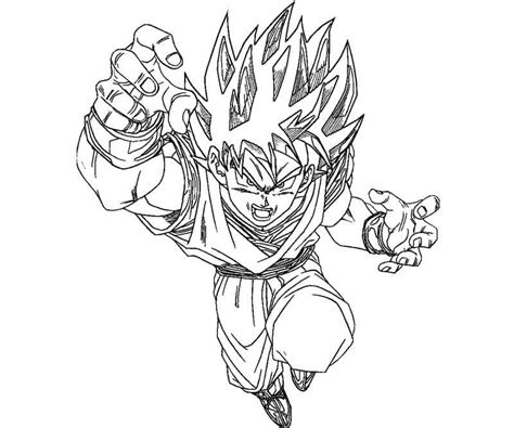 Son Goku Smiles Coloring Page Free Printable Coloring Pages For Kids