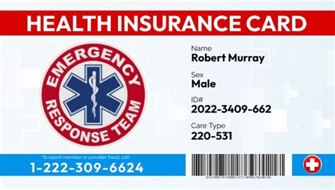 Health Insurance Card Template Postermywall