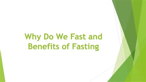 Ppt Why Do We Fast And Benefits Of Fasting Powerpoint Presentation