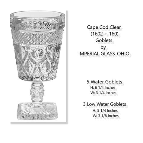 Goblets Stem Cape Cod Clear 1602 160 By Imperial Etsy