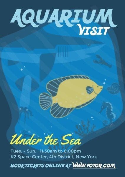 Aquarium Visit Poster Template And Ideas For Design Fotor