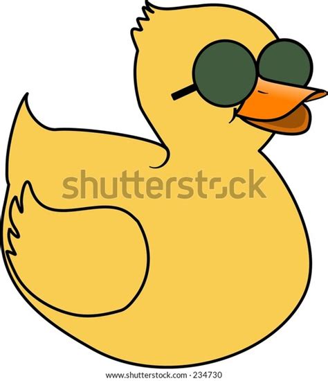 Clipart Illustration Rubber Duck Sunglasses Stock Illustration 234730