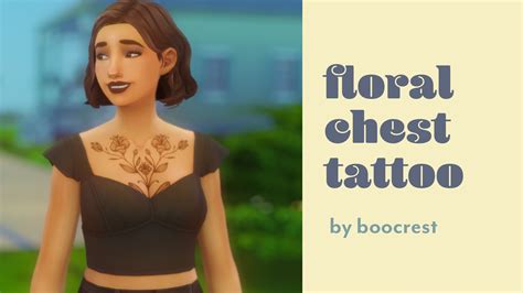 Floral Chest Tattoo Boocrest The Sims 4 Create A Sim Curseforge