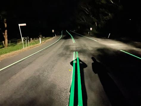 Glow In The Dark Road Lines Make Driving Feel Like The Movie Tron