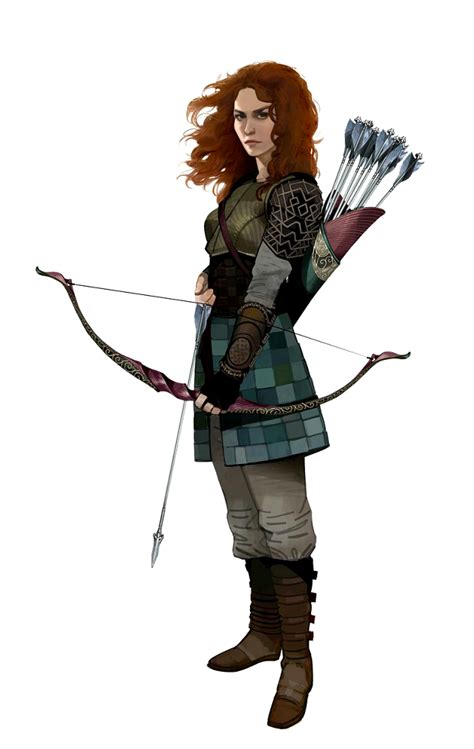 Female Human Archer Pathfinder Pfrpg Dnd Dandd D20 Fantasy Warrior