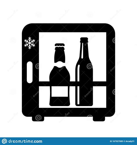 Mini Bar Fridge Vector Icon Stock Vector Illustration Of Freeze