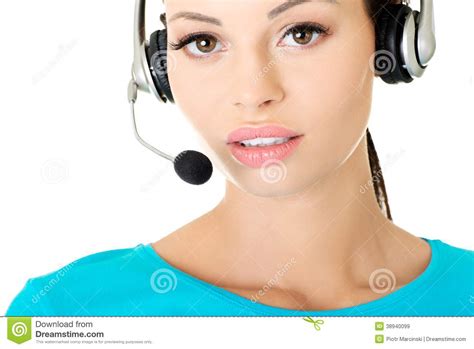 Call Center Assistant Smiling Stock Image Image Of Communication