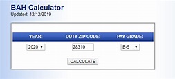 BAH Rates for 2020 (Calculator) - ArmyReenlistment