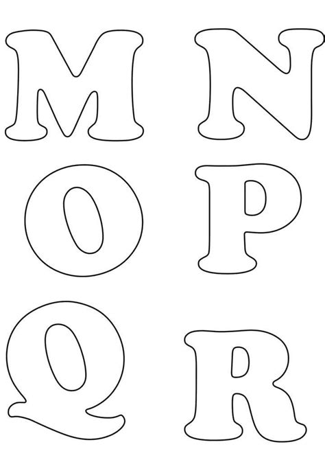 Moldes De Letras Grandes MNOPQR Lettering Alphabet Alphabet