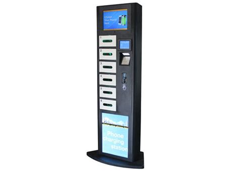 Lcd Advertising Cell Phone Charging Station Charging