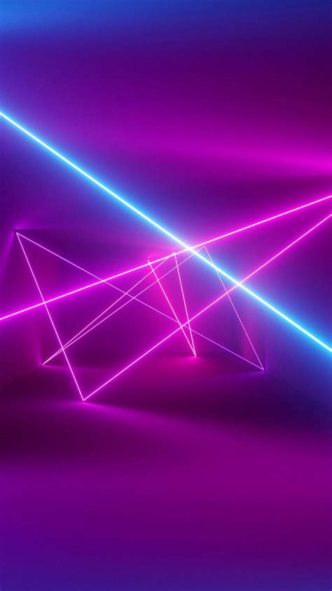 Download Pink And Blue Neon Lines Wallpaper