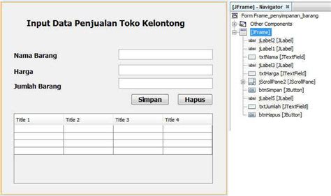 Program Transaksi Penjualan Menggunakan Java Netbeans Jalan Informatika