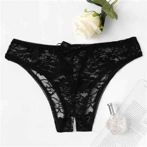 women sexy crotchless panties lingerie floral lace panty etsy