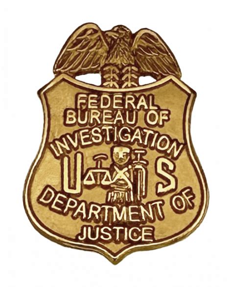 Federal Bureau Of Investigation Fbi Badge Lapel Pin Chicago Cop Shop