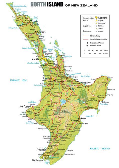 North Island Map NZ 