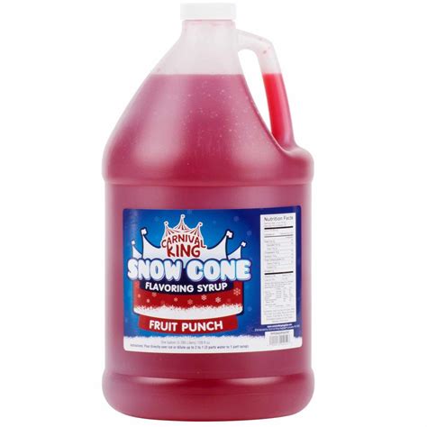 Carnival King 1 Gallon Fruit Punch Snow Cone Syrup Snow Cone Syrup
