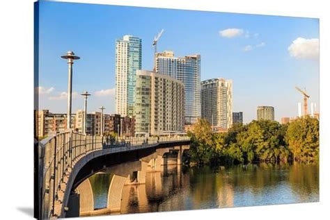 Austin Texas Downtown Skyline Stretched Canvas Print