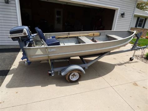 1956 Alumacraft Rb 12 Foot Boat With Factory Trailer For Sale In