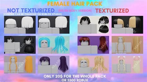 Artstation Offsale Roblox Female Hair Pack