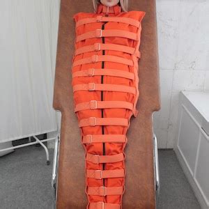 Orange Prison Sleep Sack Bondage Body Bag Straitjacket Mummification