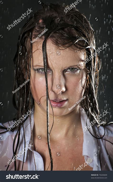 Portrait Of Woman With Wet Hair Stock Photo Shutterstock