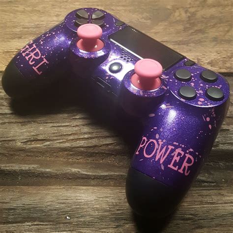 Ps4 Controller With Custom Paint Xbox One Sticks And Shock Buttons