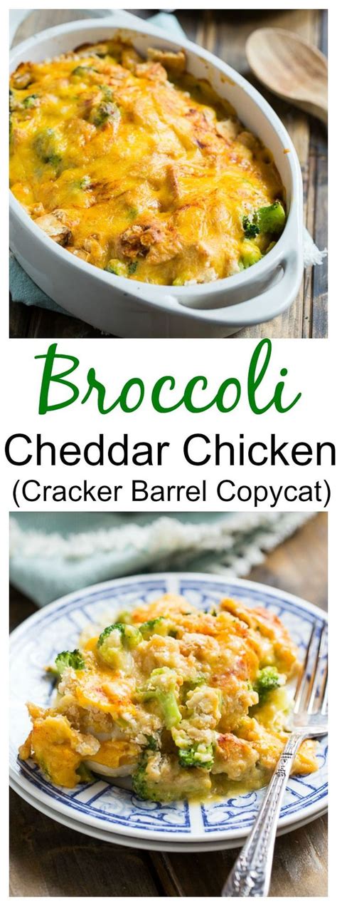 Combine chicken, broccoli, condensed soup, sour cream, and pepper in a bowl. Broccoli Cheddar Chicken (Cracker Barrel copycat ...