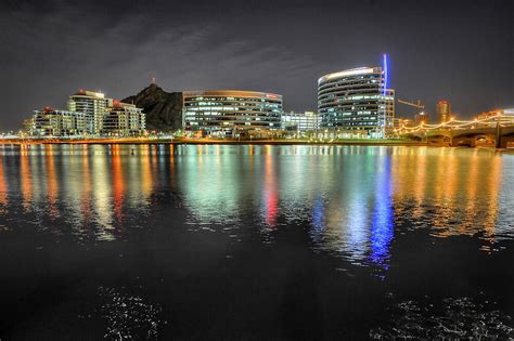 Tempe Town Lake At Night By Mkdexter Redbubble