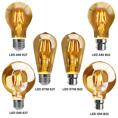 Antique Style Edison Vintage Led Light Bulbs Industrial Retro Lamps B22
