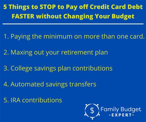 5 Things To Stop If You Want To Pay Off Credit Card Debt Faster Without