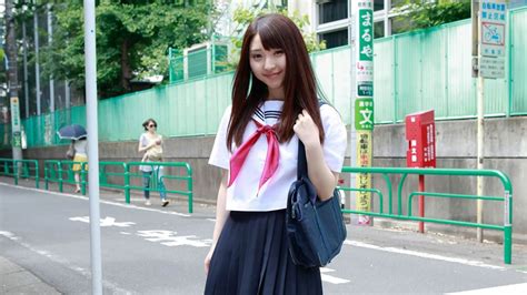 Pure Japanese School Girl With The Beat On The Streets Wallpaper 04 Preview