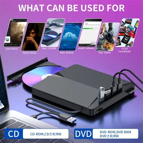 Dropship External Cddvd Drive For Laptop 7 In 1 Usb 30 Dvd Player Portable Cddvd Burner Cd