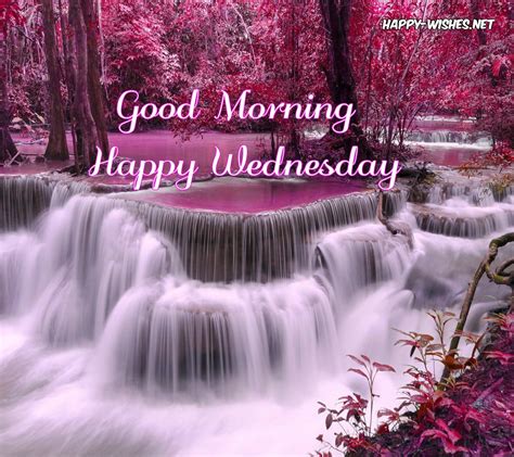 Good Morning Wishes On Wednesday Images Waterfall Scenery Waterfall
