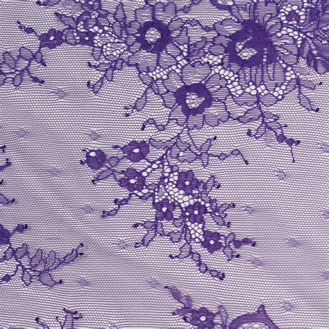 Purple Floral Lace Fabric Lace Other Fabrics Fashion Fabrics
