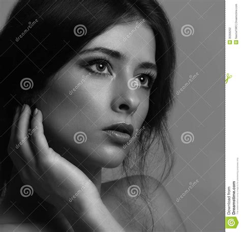 Beautiful Thinking Woman Face Stock Photography Image