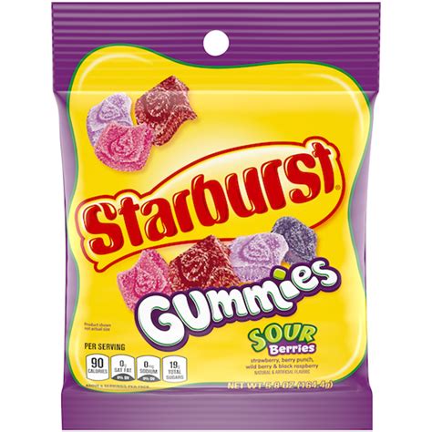Starburst Gummies Sour Berry 58 Ounce 12 Count Peg Bag