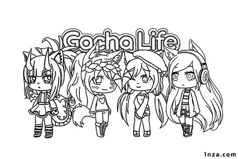 Unique collection for fans of the japanese genre. Gacha Life Coloring Pages - 1NZA