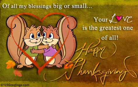 My Greatest Thanksgiving Blessing Free Love Ecards Greeting Cards