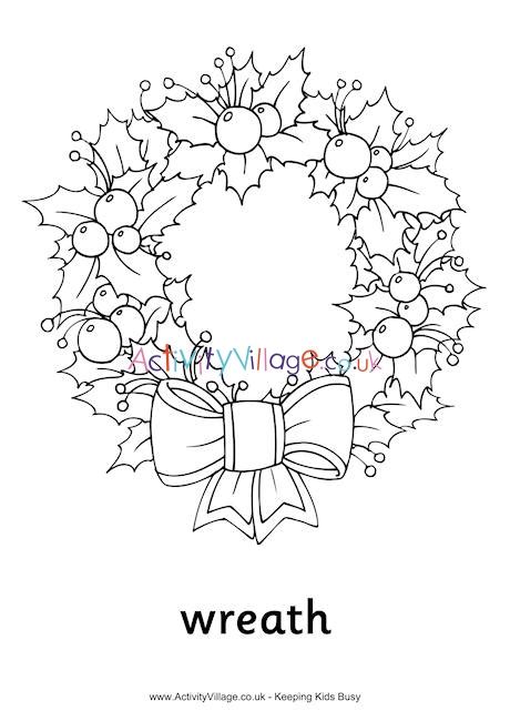 2) click on the coloring page image in the bottom half of the screen to make that frame active. Christmas Wreath Colouring Page