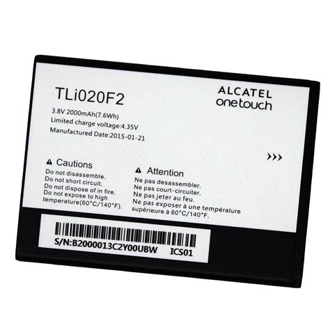 Original Alcatel Tli020f2 2000mah Battery For Alcatel One Touch Fierce
