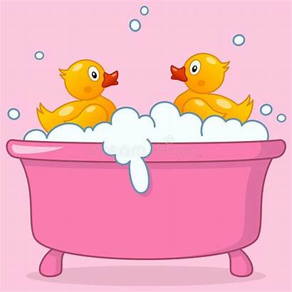 Cartoon Rubber Bathtub Ducks Bath Tub Pink