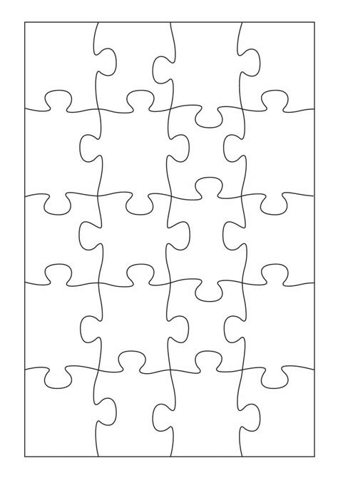 Printable 4 Piece Puzzle Template Printable Crossword Puzzles