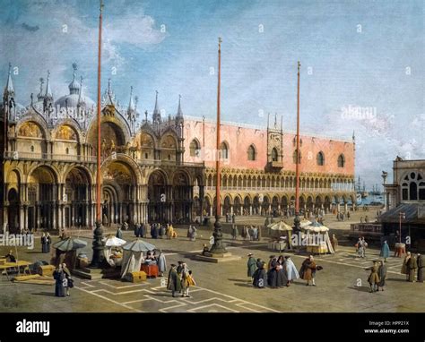 Canaletto Painting St Mark S Square Venice Piazza San Marco Venezia By Canaletto 1697 1768